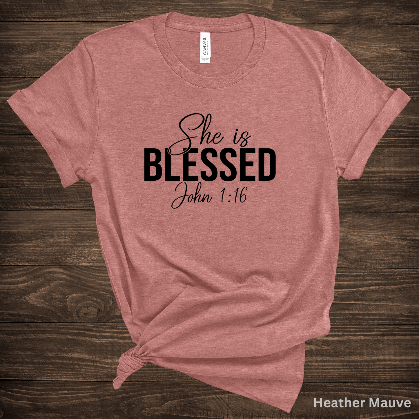 Ladies' "She is Blessed" Short Sleeve T-Shirt