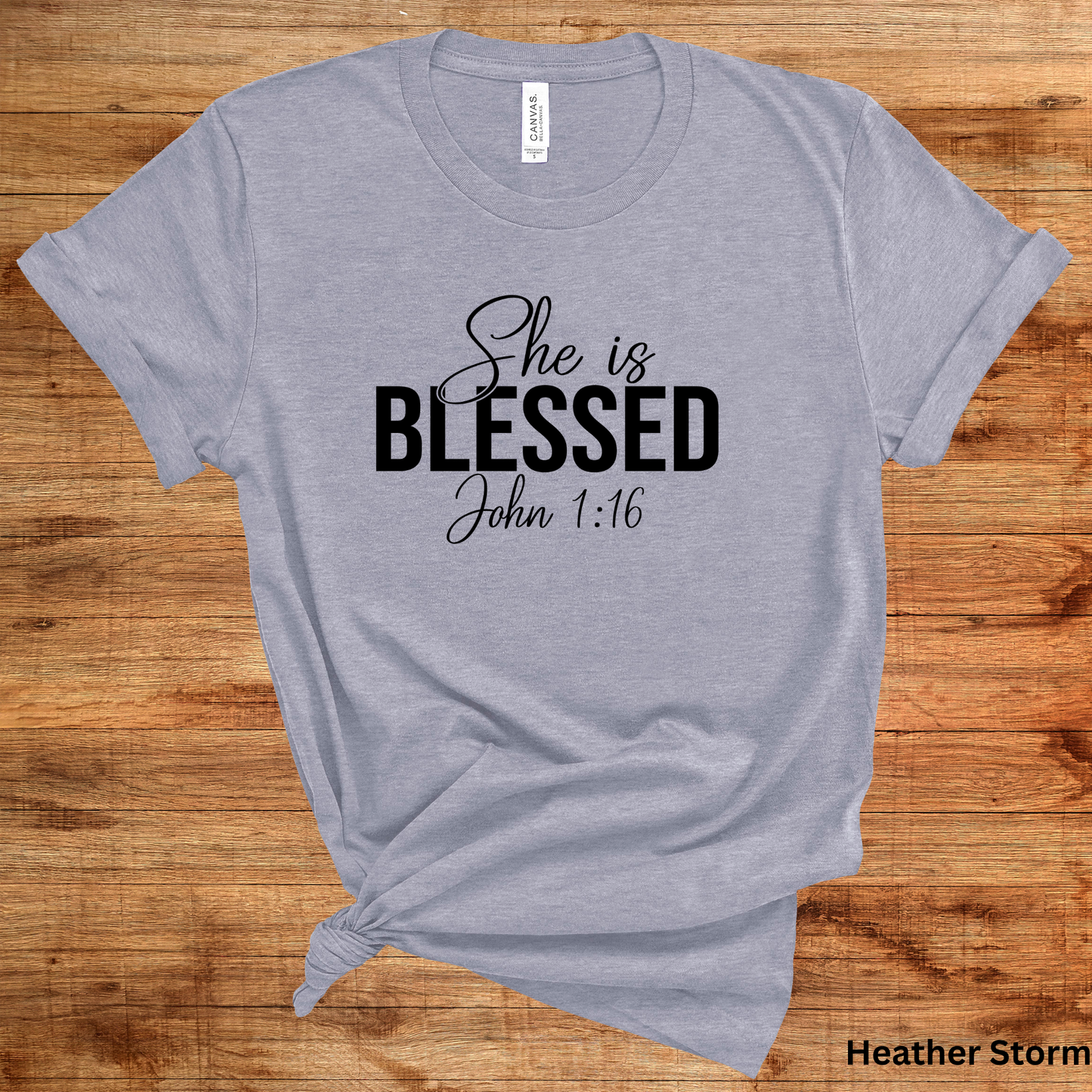 Ladies' "She is Blessed" Short Sleeve T-Shirt